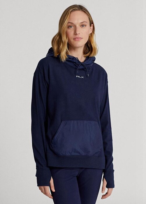 Navy Women’s Ralph Lauren GolfLogo Hybrid Jersey Hoodie Navy Women’s Ralph Lauren GolfLogo Hybrid Jersey Hoodie