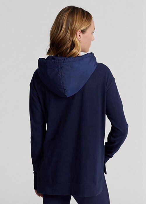Navy Women’s Ralph Lauren GolfLogo Hybrid Jersey Hoodie Navy Women’s Ralph Lauren GolfLogo Hybrid Jersey Hoodie