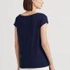 Navy Women’s Ralph Lauren Graphic Jersey T Shirts Navy Women’s Ralph Lauren Graphic Jersey T Shirts