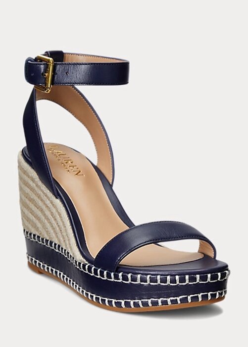 Navy Women’s Ralph Lauren Hilarie Leather Espadrille Navy Women’s Ralph Lauren Hilarie Leather Espadrille