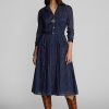 Navy Women’s Ralph Lauren Indigo Cotton Voiledress Dress Navy Women’s Ralph Lauren Indigo Cotton Voiledress Dress