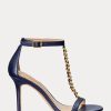 Navy Women’s Ralph Lauren Kate Nappa Leather Sandals Navy Women’s Ralph Lauren Kate Nappa Leather Sandals