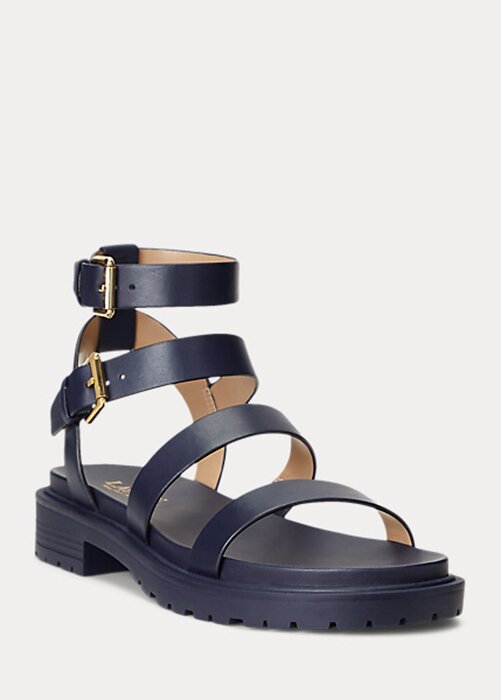 Navy Women’s Ralph Lauren Kayleen Nappa Leather Sandals Navy Women’s Ralph Lauren Kayleen Nappa Leather Sandals