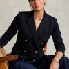 Navy Women’s Ralph Lauren Knit Double-Breasted Blazers Navy Women’s Ralph Lauren Knit Double-Breasted Blazers