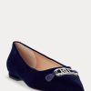 Navy Women’s Ralph Lauren Lilah Velvet Ballet Flat Shoes Navy Women’s Ralph Lauren Lilah Velvet Ballet Flat Shoes