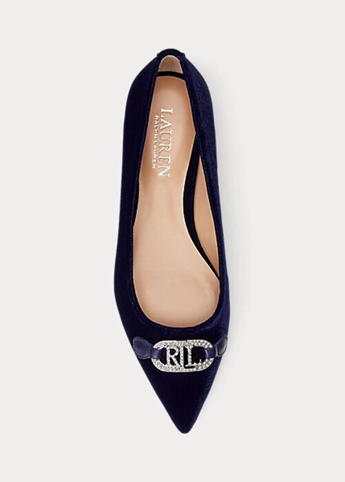 Navy Women’s Ralph Lauren Lilah Velvet Ballet Flat Shoes Navy Women’s Ralph Lauren Lilah Velvet Ballet Flat Shoes