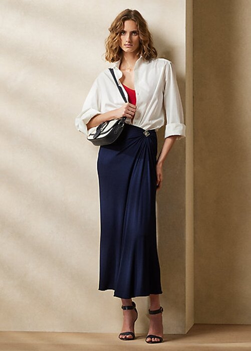 Navy Women’s Ralph Lauren Margarethe Jersey Skirts Navy Women’s Ralph Lauren Margarethe Jersey Skirts