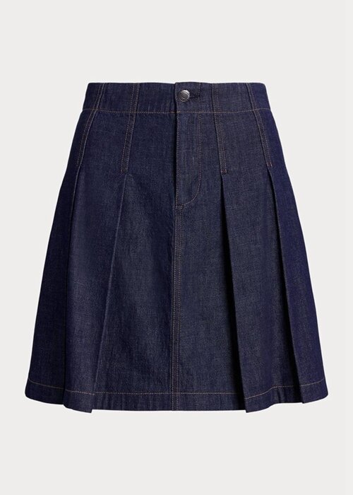 Navy Women’s Ralph Lauren Pleated Denim Miniskirt Skirts Navy Women’s Ralph Lauren Pleated Denim Miniskirt Skirts