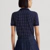 Navy Women’s Ralph Lauren Polka-Dot Piqué Polo Shirts Navy Women’s Ralph Lauren Polka-Dot Piqué Polo Shirts