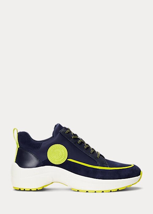 Navy Women’s Ralph Lauren Reaghan Leather & Suede Sneakers Navy Women’s Ralph Lauren Reaghan Leather & Suede Sneakers