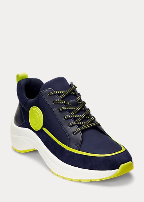Navy Women’s Ralph Lauren Reaghan Leather & Suede Sneakers Navy Women’s Ralph Lauren Reaghan Leather & Suede Sneakers