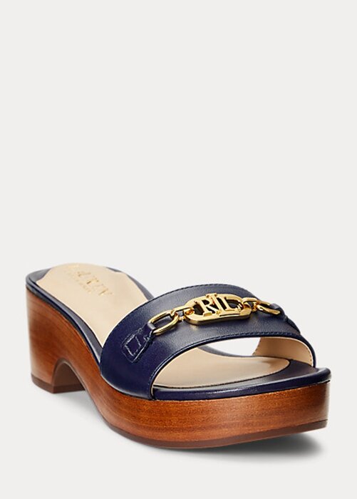 Navy Women’s Ralph Lauren Roxanne Nappa Leather Sandals Navy Women’s Ralph Lauren Roxanne Nappa Leather Sandals