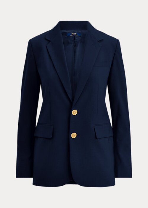 Navy Women’s Ralph Lauren Stretch Two-Button Blazers Navy Women’s Ralph Lauren Stretch Two-Button Blazers