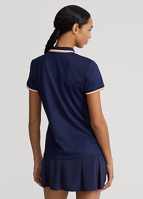 Navy Women’s Ralph Lauren Tailored Fit Jersey Polo Shirts Navy Women’s Ralph Lauren Tailored Fit Jersey Polo Shirts