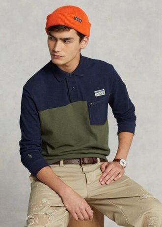 Olive Men’s Ralph Lauren Classic Fit Mesh Utility Polo Shirts