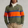 Olive Men’s Ralph Lauren Classic Fit Striped Rugby Polo Shirts Olive Men’s Ralph Lauren Classic Fit Striped Rugby Polo Shirts
