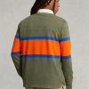 Olive Men’s Ralph Lauren Classic Fit Striped Rugby Polo Shirts Olive Men’s Ralph Lauren Classic Fit Striped Rugby Polo Shirts