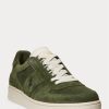 Olive Men’s Ralph Lauren Court Suede Low-Top Sneakers Olive Men’s Ralph Lauren Court Suede Low-Top Sneakers