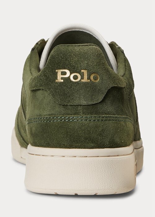 Olive Men’s Ralph Lauren Court Suede Low-Top Sneakers Olive Men’s Ralph Lauren Court Suede Low-Top Sneakers