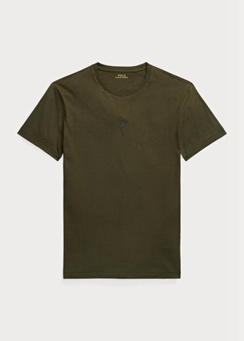 Olive Men’s Ralph Lauren Custom Slim Fit Crewneck T Shirts Olive Men’s Ralph Lauren Custom Slim Fit Crewneck T Shirts