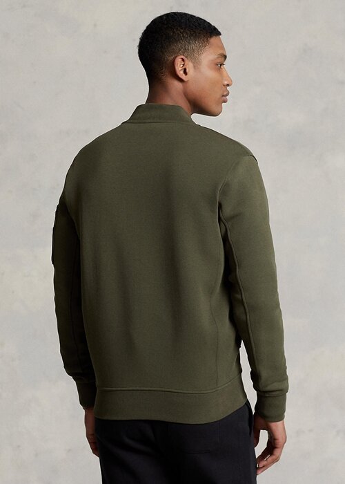 Olive Men’s Ralph Lauren Double-Knit Bomber Jackets Olive Men’s Ralph Lauren Double-Knit Bomber Jackets