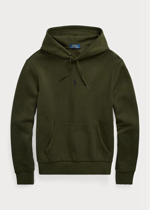Olive Men’s Ralph Lauren Double-knit Hoodie Olive Men’s Ralph Lauren Double-knit Hoodie