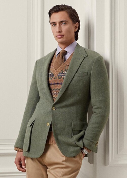 Olive Men’s Ralph Lauren Kent Handmade Cashmere Sport Blazers Olive Men’s Ralph Lauren Kent Handmade Cashmere Sport Blazers