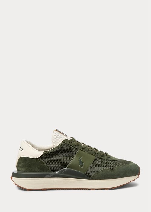 Olive Men’s Ralph Lauren Train 89 Suede-Panelled Sneakers Olive Men’s Ralph Lauren Train 89 Suede-Panelled Sneakers