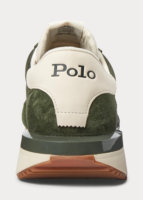 Olive Men’s Ralph Lauren Train 89 Suede-Panelled Sneakers Olive Men’s Ralph Lauren Train 89 Suede-Panelled Sneakers