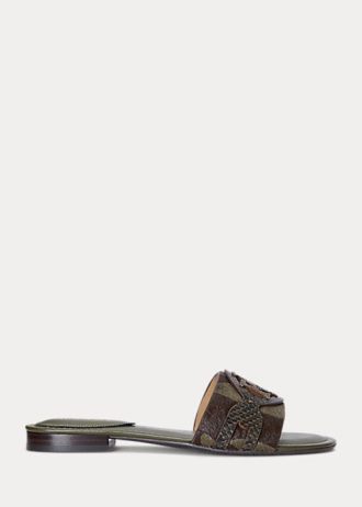 Olive Women’s Ralph Lauren Alegra Zebra-Print Haircalf Flat Shoes Olive Women’s Ralph Lauren Alegra Zebra-Print Haircalf Flat Shoes