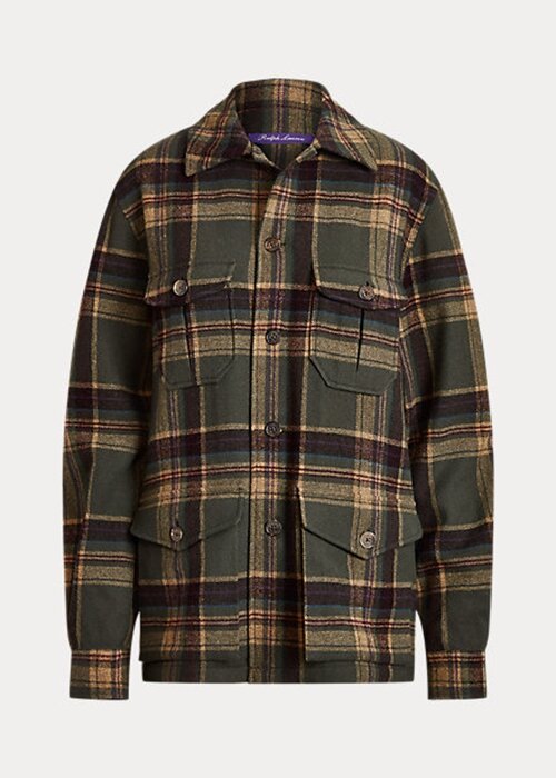 Olive Women’s Ralph Lauren Andrya Plaid Jackets Olive Women’s Ralph Lauren Andrya Plaid Jackets