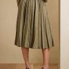 Olive Women’s Ralph Lauren Arnav Pleated Broken-Twill Skirts Olive Women’s Ralph Lauren Arnav Pleated Broken-Twill Skirts