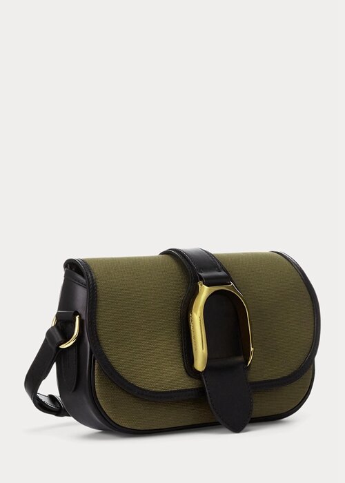 Olive Women’s Ralph Lauren Canvas & Calfskin Welington Shoulder Bags Olive Women’s Ralph Lauren Canvas & Calfskin Welington Shoulder Bags