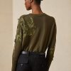 Olive Women’s Ralph Lauren Embellished Cashmere Crewneck Sweaters Olive Women’s Ralph Lauren Embellished Cashmere Crewneck Sweaters
