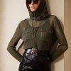Olive Women’s Ralph Lauren Funnelneck Silk-Linen Mesh Sweaters Olive Women’s Ralph Lauren Funnelneck Silk-Linen Mesh Sweaters
