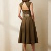 Olive Women’s Ralph Lauren Omeria Cotton Day Dress Olive Women’s Ralph Lauren Omeria Cotton Day Dress
