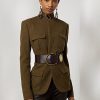 Olive Women’s Ralph Lauren Rhodri Wool-Blend Twill Jackets Olive Women’s Ralph Lauren Rhodri Wool-Blend Twill Jackets