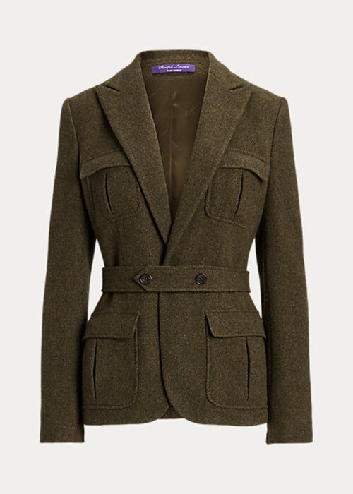 Olive Women’s Ralph Lauren Rhodri Wool-Blend Twill Jackets Olive Women’s Ralph Lauren Rhodri Wool-Blend Twill Jackets