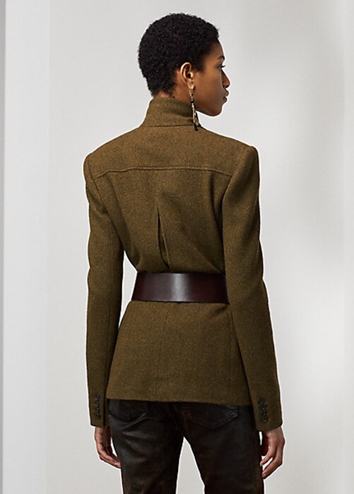 Olive Women’s Ralph Lauren Rhodri Wool-Blend Twill Jackets Olive Women’s Ralph Lauren Rhodri Wool-Blend Twill Jackets