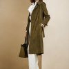 Olive Women’s Ralph Lauren Romilly Lamb-Suede Coats Olive Women’s Ralph Lauren Romilly Lamb-Suede Coats