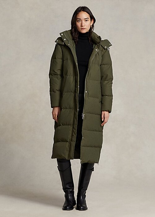Olive Women’s Ralph Lauren Water-Repellent Long Down Coats Olive Women’s Ralph Lauren Water-Repellent Long Down Coats