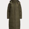 Olive Women’s Ralph Lauren Water-Repellent Long Down Coats Olive Women’s Ralph Lauren Water-Repellent Long Down Coats