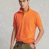 Orange Men’s Ralph Lauren Custom Slim Fit Mesh Polo Shirts Orange Men’s Ralph Lauren Custom Slim Fit Mesh Polo Shirts