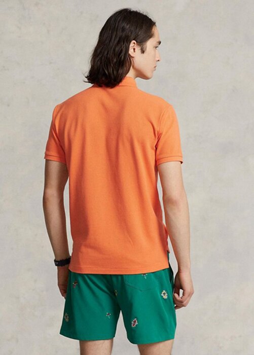 Orange Men’s Ralph Lauren Custom Slim Fit Mesh Polo Shirts Orange Men’s Ralph Lauren Custom Slim Fit Mesh Polo Shirts
