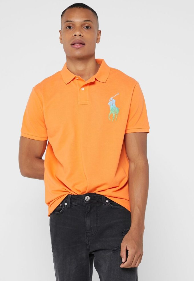 Orange Men’s Ralph Lauren Essential Polo Shirts Orange Men’s Ralph Lauren Essential Polo Shirts