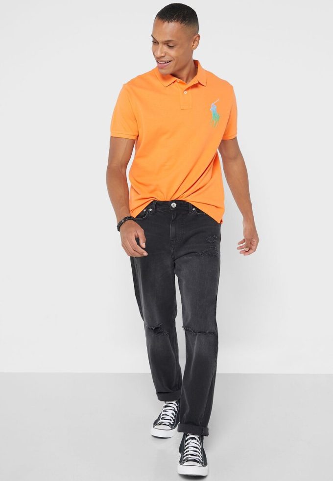 Orange Men’s Ralph Lauren Essential Polo Shirts Orange Men’s Ralph Lauren Essential Polo Shirts