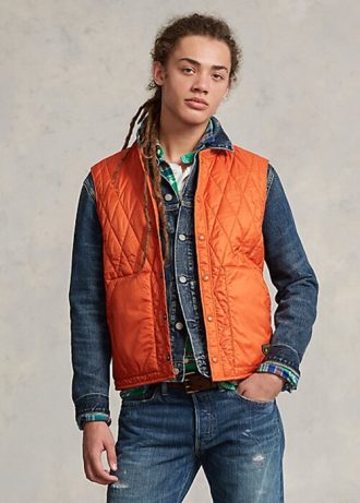 Orange Men’s Ralph Lauren Water-Repellent Quilted Vest