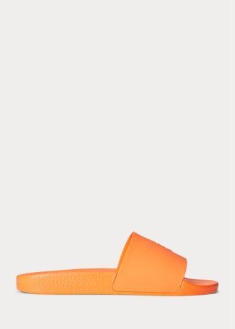 Orange / White Men’s Ralph Lauren Signature Pony Slippers