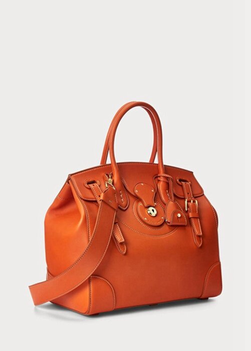 Orange Women’s Ralph Lauren Calfskin Soft Ricky 33 Handbag Orange Women’s Ralph Lauren Calfskin Soft Ricky 33 Handbag
