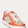 Orange Women’s Ralph Lauren Hailey Floral Monogram Jacquard Sneakers Orange Women’s Ralph Lauren Hailey Floral Monogram Jacquard Sneakers